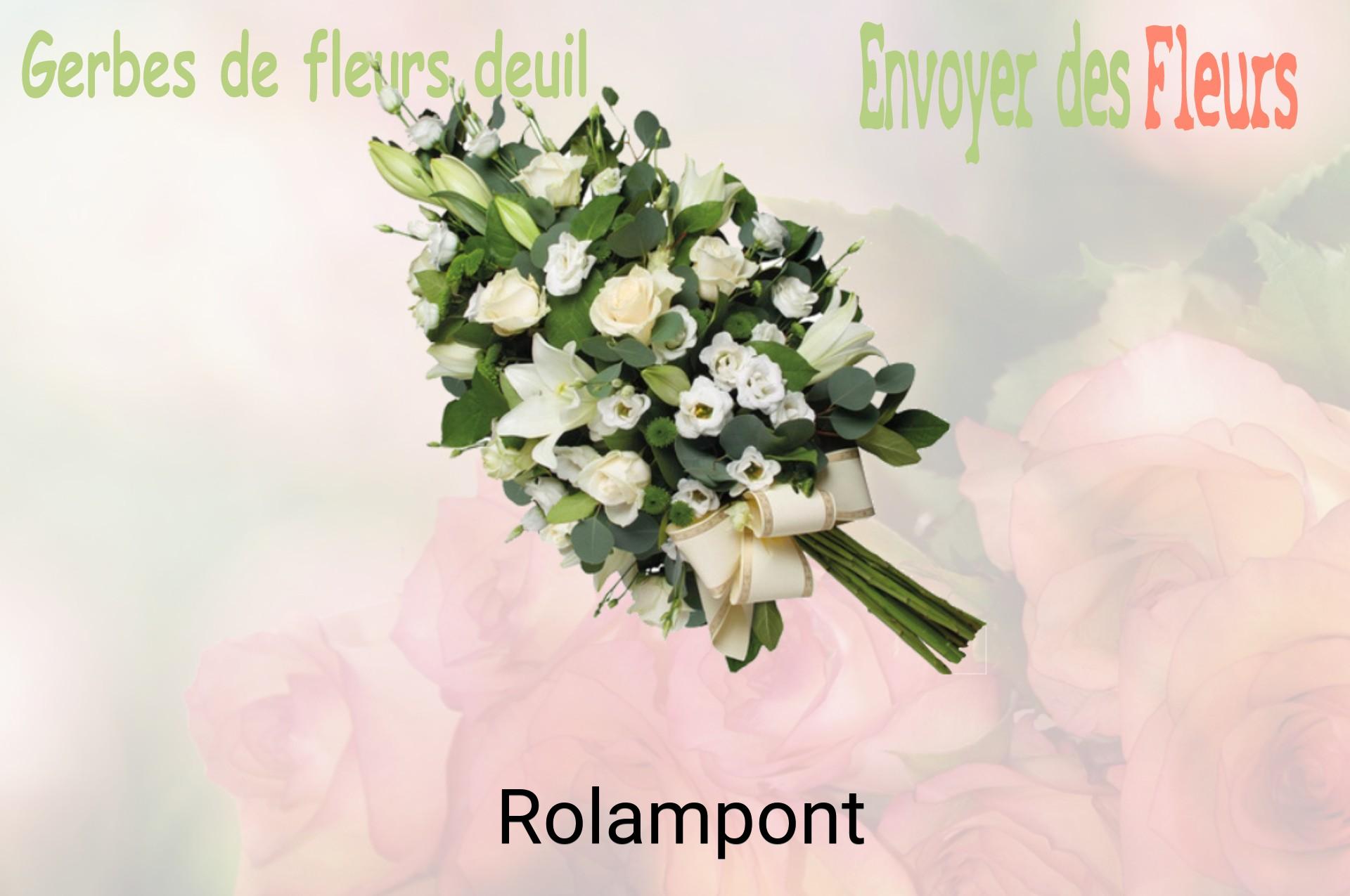 Gerbe de fleurs de deuil livrée à Rolampont